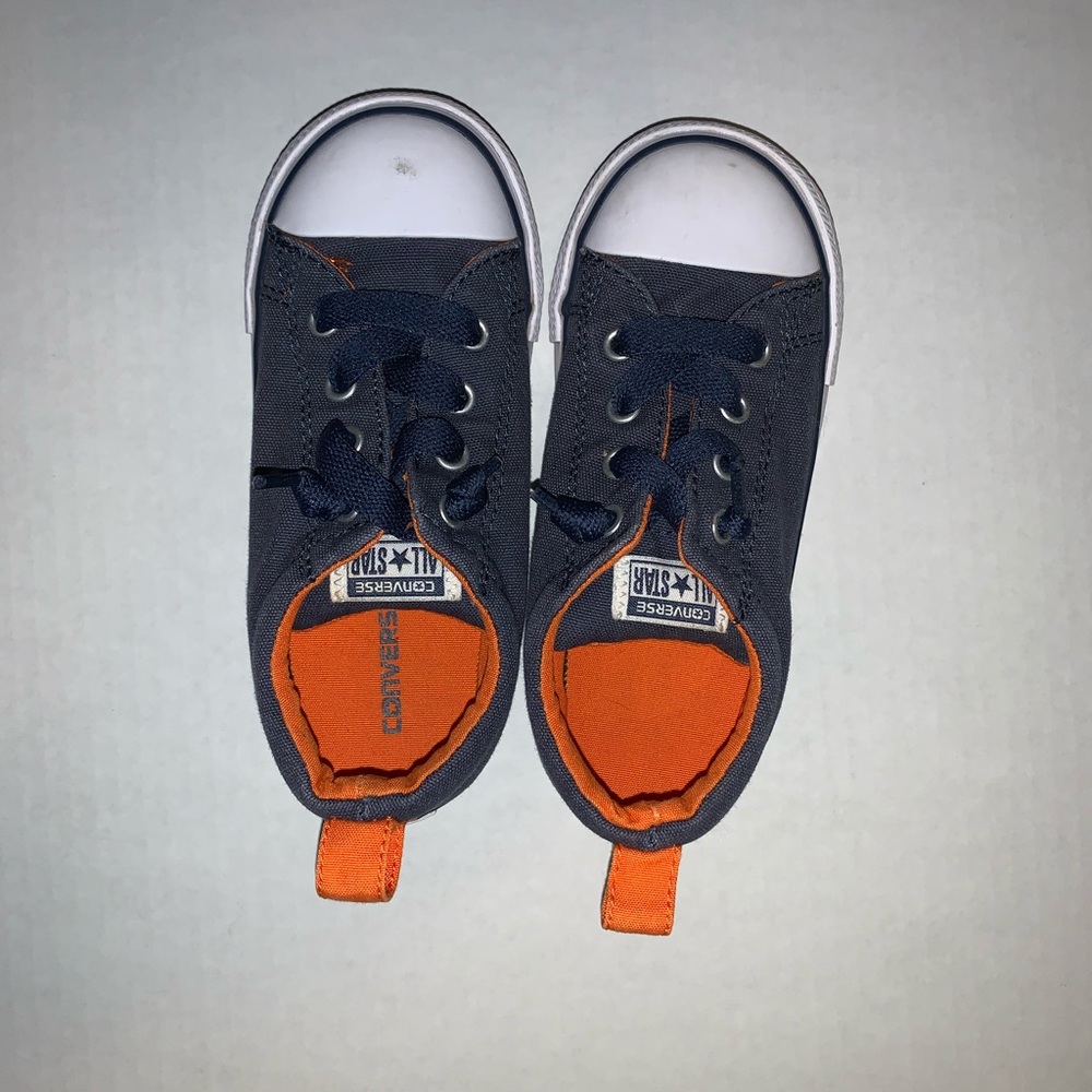 Boys Converse All Star Shoes Blue and Orange Size 10